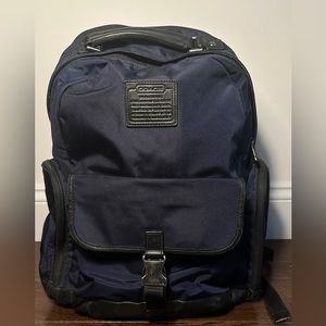 Coach Backpack Navy Blue. Great for laptop, work or travel.